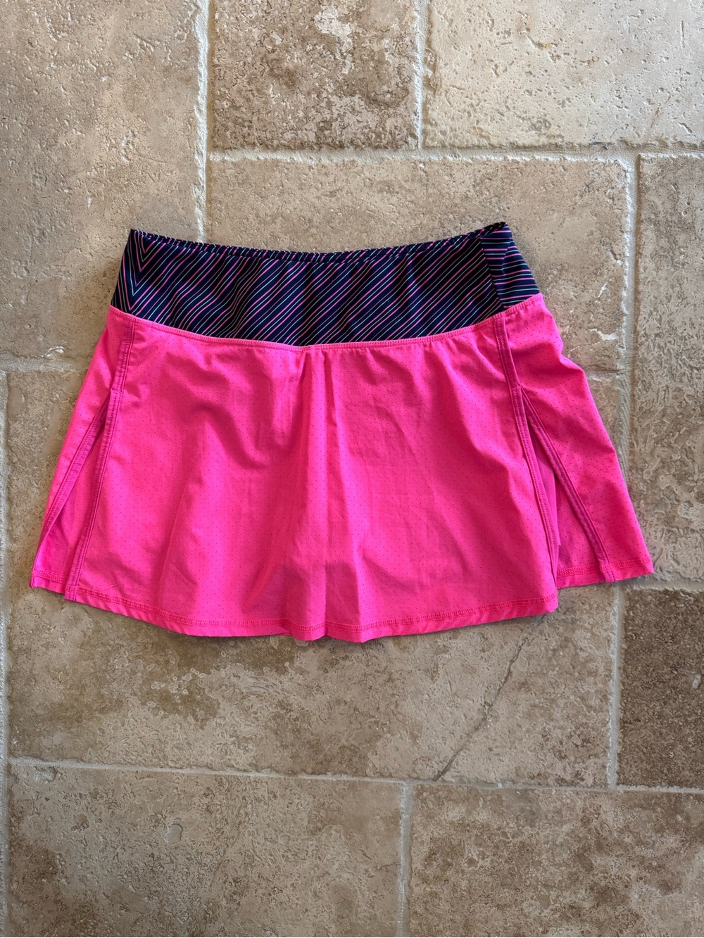 Kyodan Hot Pink Skater Skirt with Striped Waistband